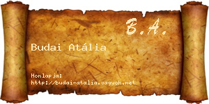 Budai Atália névjegykártya